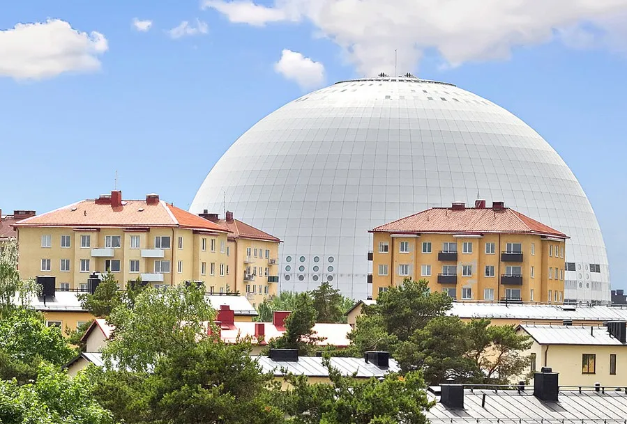 Bostadshus vid Globen i Stockholm